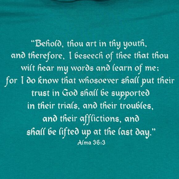 Vintage 90s Tule Springs Stake Youth Conference T Shirt Mormon LDS Green L Large - Picture 6 of 8